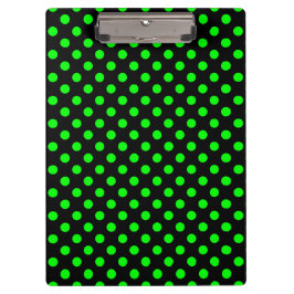 Carpeta De Pinza Lunares personalizables de color verde lima sobre 