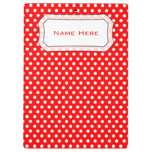 Carpeta De Pinza Lunares rojos rojos