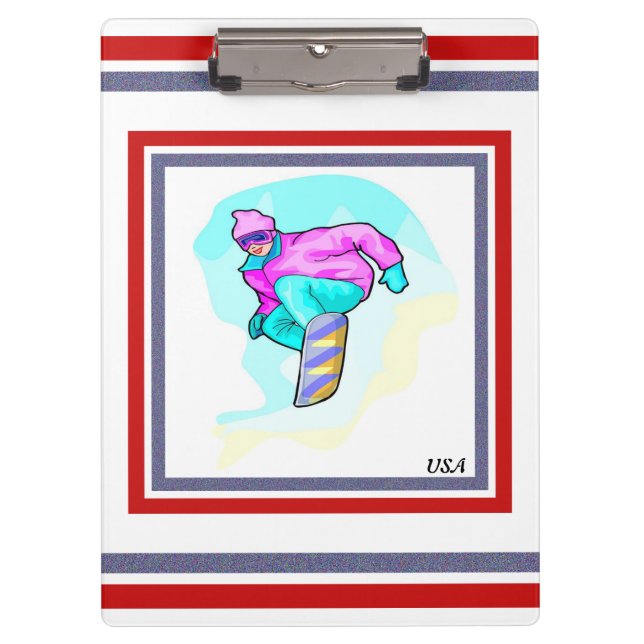 Carpeta De Pinza Luv a Snowboard - (Anverso)