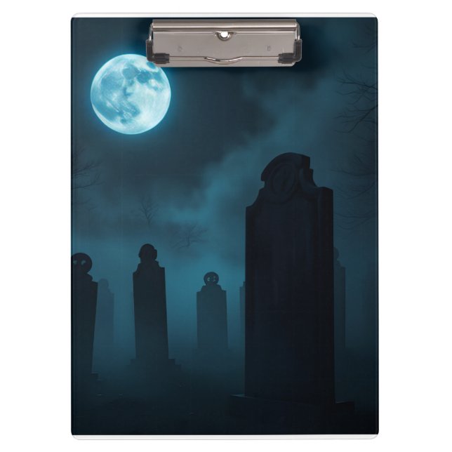 Carpeta De Pinza Luxury Gothic Graveyard Halloween Clipboard (Anverso)