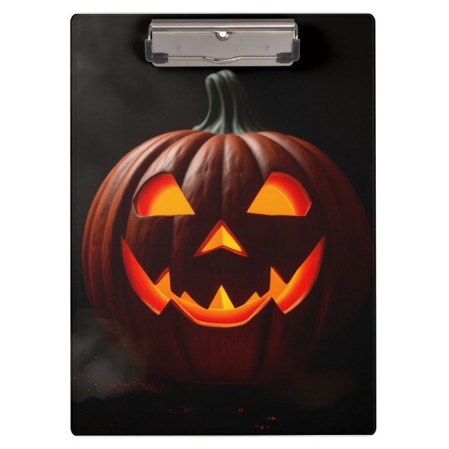 Carpeta De Pinza Luxury Gothic Halloween Jack-O-Lantern Clipboard (Anverso)