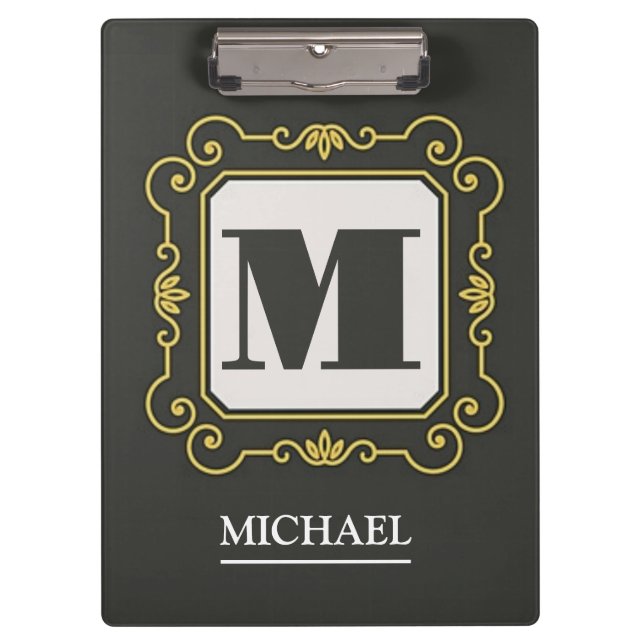 Carpeta De Pinza Luxury minimal Modern monogram (Anverso)