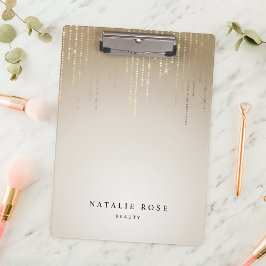 Carpeta De Pinza Luz de cadena de lluvia dorada personalizada