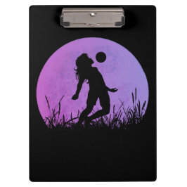 Carpeta De Pinza luz de la luna del chica de fútbol