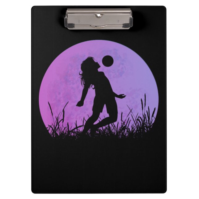 Carpeta De Pinza luz de la luna del chica de fútbol (Anverso)