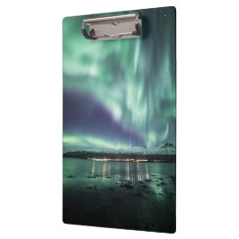 Carpeta De Pinza Luz del Norte en el fiordo