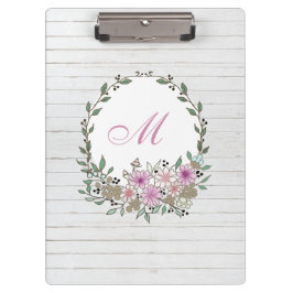 Carpeta De Pinza Madera blanca floreciente moderna con flores