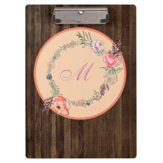 Carpeta De Pinza Madera floral húmeda floreciente