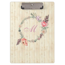 Carpeta De Pinza Madera floral húmeda floreciente