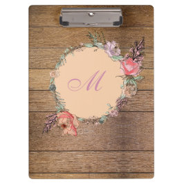 Carpeta De Pinza Madera floral húmeda floreciente