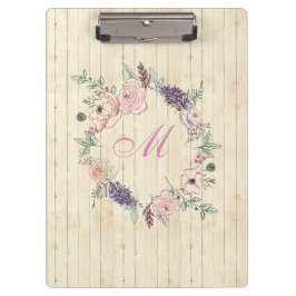 Carpeta De Pinza Madera floral húmeda floreciente