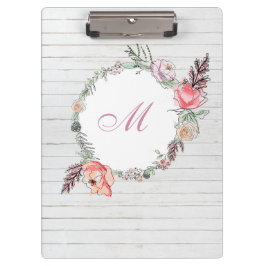 Carpeta De Pinza Madera floral húmeda floreciente