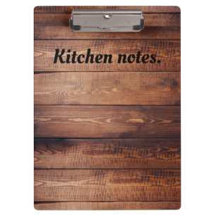 Carpeta De Pinza Madera oscura Notas de la cocina