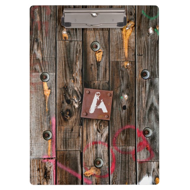 Carpeta De Pinza Madera Rústica Industrial Personalizada (Anverso)