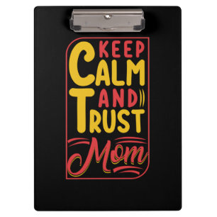 Carpeta De Pinza Madre Regalo Mantente Tranquila Y Confía En Mamá