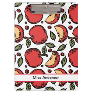 Carpeta De Pinza Maestra de Personalizable de patrones de Apple roj