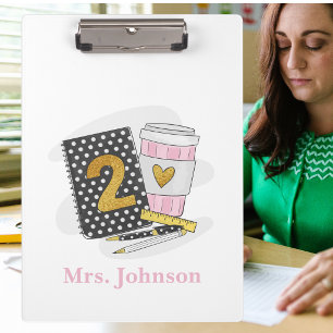 Carpeta De Pinza Maestra de Segundo Grado Personalizada