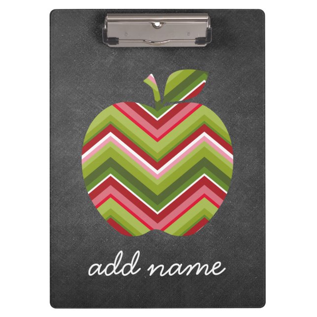 Carpeta De Pinza Maestra personalizado Apple - Patrón de cheurón ve (Anverso)
