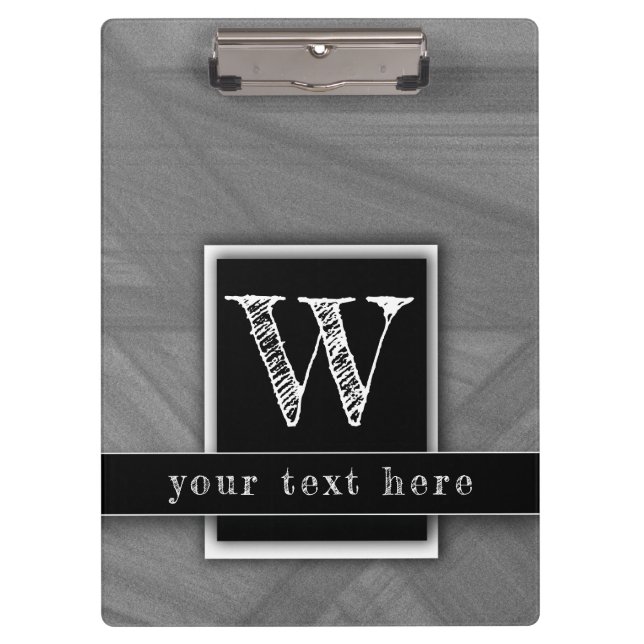 Carpeta De Pinza Maestría Masculina Moderna Elegante Plata Metálica (Anverso)
