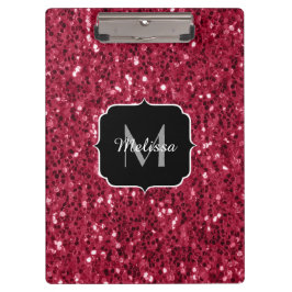 Carpeta De Pinza Magenta rojo oscuro aguijón negro espuma Monograma
