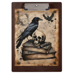Carpeta De Pinza Magia de Cuervo y Calavera