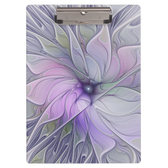 Carpeta De Pinza Magnífica Belleza Moderna Resumen Flor de Arte Fra (Anverso)