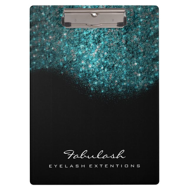 Carpeta De Pinza Makeup Beauty Studio azota Ocean Blue Sequin (Anverso)
