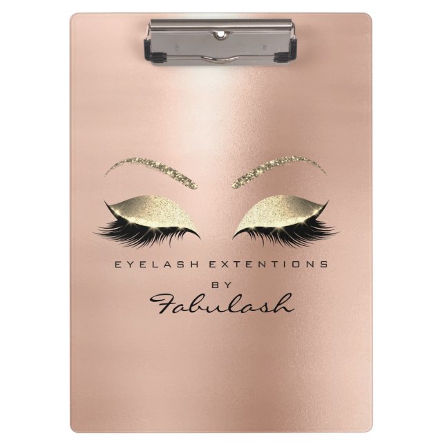 Carpeta De Pinza Makeup Beauty Studio Encender Rosa Gold Luxury (Anverso)