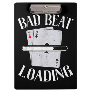 Carpeta De Pinza Mala apuesta Cargando Texas Holdem Casino Funny Po