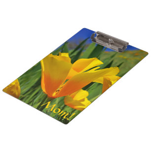 Carpeta De Pinza Mamá agita tablillas amodorrada Flores de amapolas