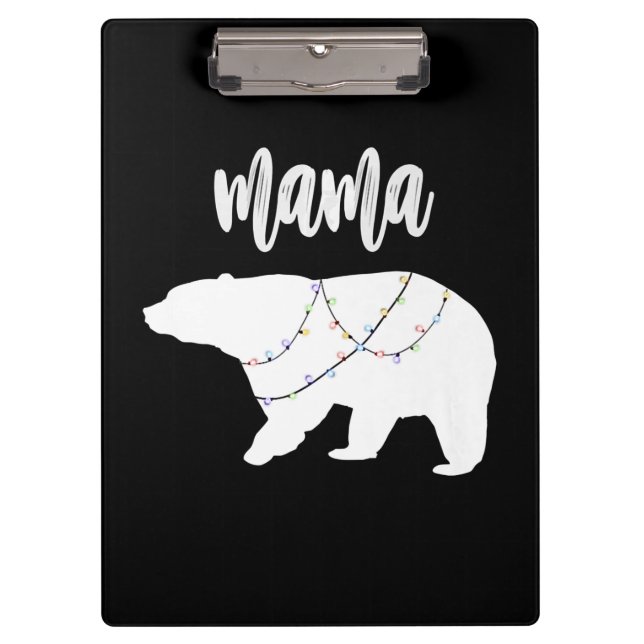 Carpeta De Pinza Mamá Osa Una Cadena De Oso Polar De Navidades Lumi (Anverso)