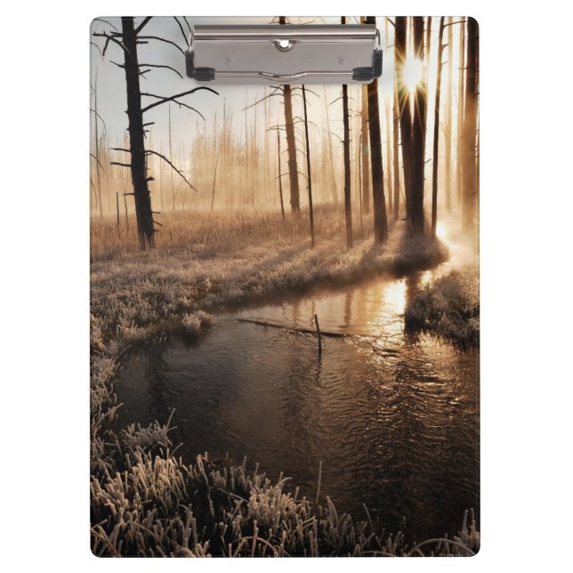 Carpeta De Pinza Mañana escarchada de Yellowstone (Anverso)