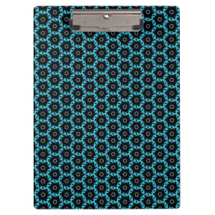 Carpeta De Pinza Mandala azul eléctrica