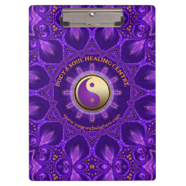 Carpeta De Pinza Mandala de curación de energía rosada de oro púrpu