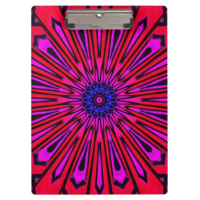 Carpeta De Pinza Mandalá floral botánico (Anverso)