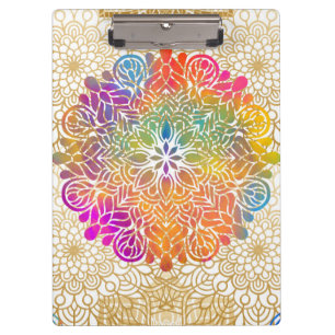 Carpeta De Pinza Mandala multicolor