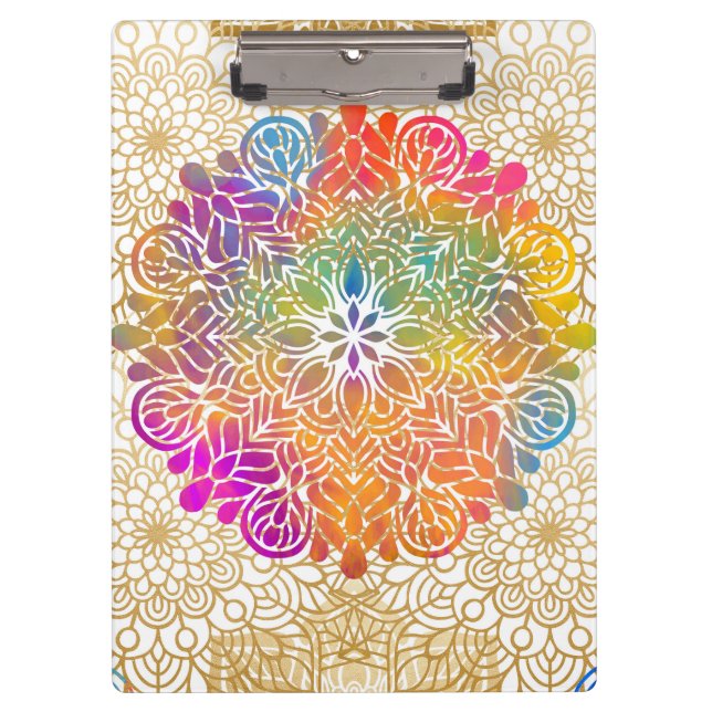 Carpeta De Pinza Mandala multicolor (Anverso)