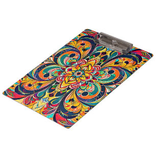 Carpeta De Pinza Mandalas Sinfonía de Color – Floral Psicodélico In