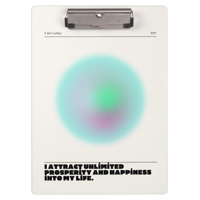 Carpeta De Pinza manifestación de afirmaciones diarias (Anverso)