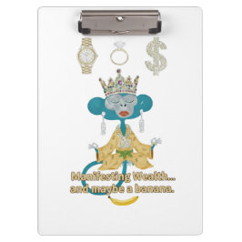 Carpeta De Pinza Manifesting Wealth Monkey zen art 