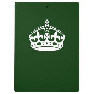 Carpeta De Pinza Mantener la calma de la corona en la decoración ve
