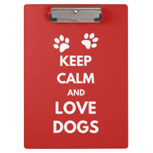 Carpeta De Pinza Mantener la calma y amar a los perros