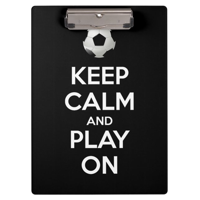 Carpeta De Pinza Mantener la calma y jugar (Anverso)