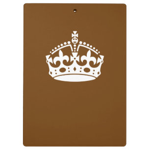 Carpeta De Pinza Mantener la corona tranquila en Brown