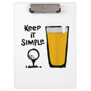 Carpeta De Pinza Manténgalo Simplemente Gracioso Cerveza Golf