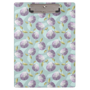 Carpeta De Pinza Manzanas de invierno de color verde frío y púrpura
