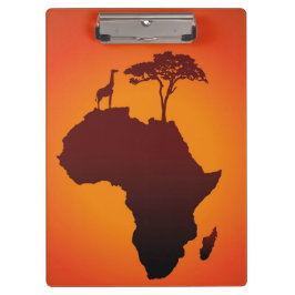 Carpeta De Pinza Mapa africano del safari - tablero