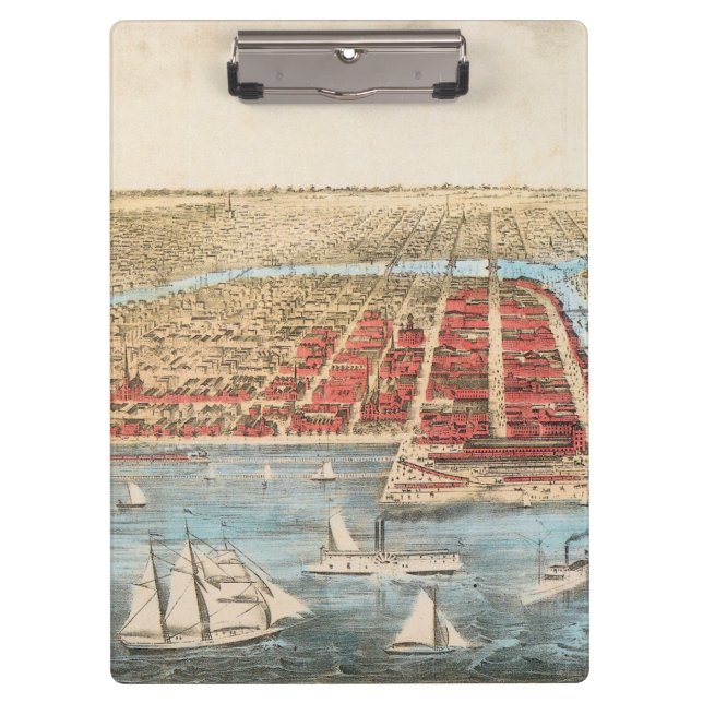 Carpeta De Pinza MAPA: CHICAGO, c1857 (Anverso)