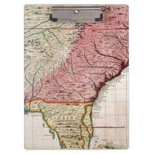 CARPETA DE PINZA MAPA COLONIAL DE AMÉRICA, 1733