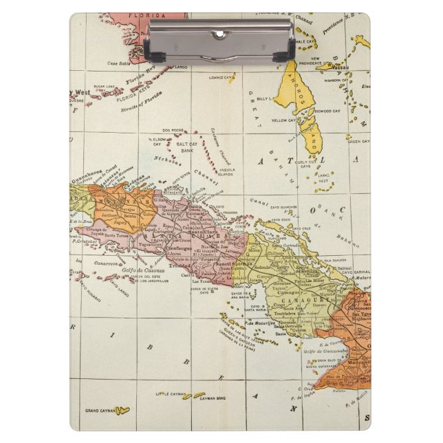 CARPETA DE PINZA MAPA: CUBA, 1900 (Anverso)